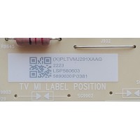 FUENTE PARA TV VIZIO  / NUMERO DE PARTE PLTVMJ291XAAG / 715G9165-P02-002-003M / LSP580603 / A2206501479 / PANEL TPT580WR-U1T01.D REV:S01C / MODELO V585-J01 / V585-J01 LMXHE9KY 